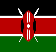 die Fahne von Kenia