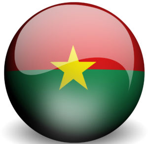 die Flagge von Burkina Faso im Yin Yang-Format