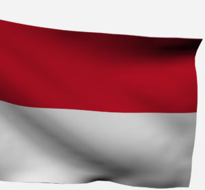 die rotweisse Flagge von Indonesien